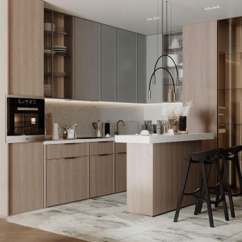 Tủ bếp có quầy bar TB654